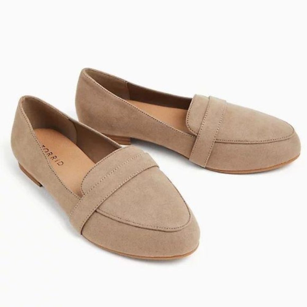 Torrid TAUPE FAUX SUEDE LOAFER (WW)